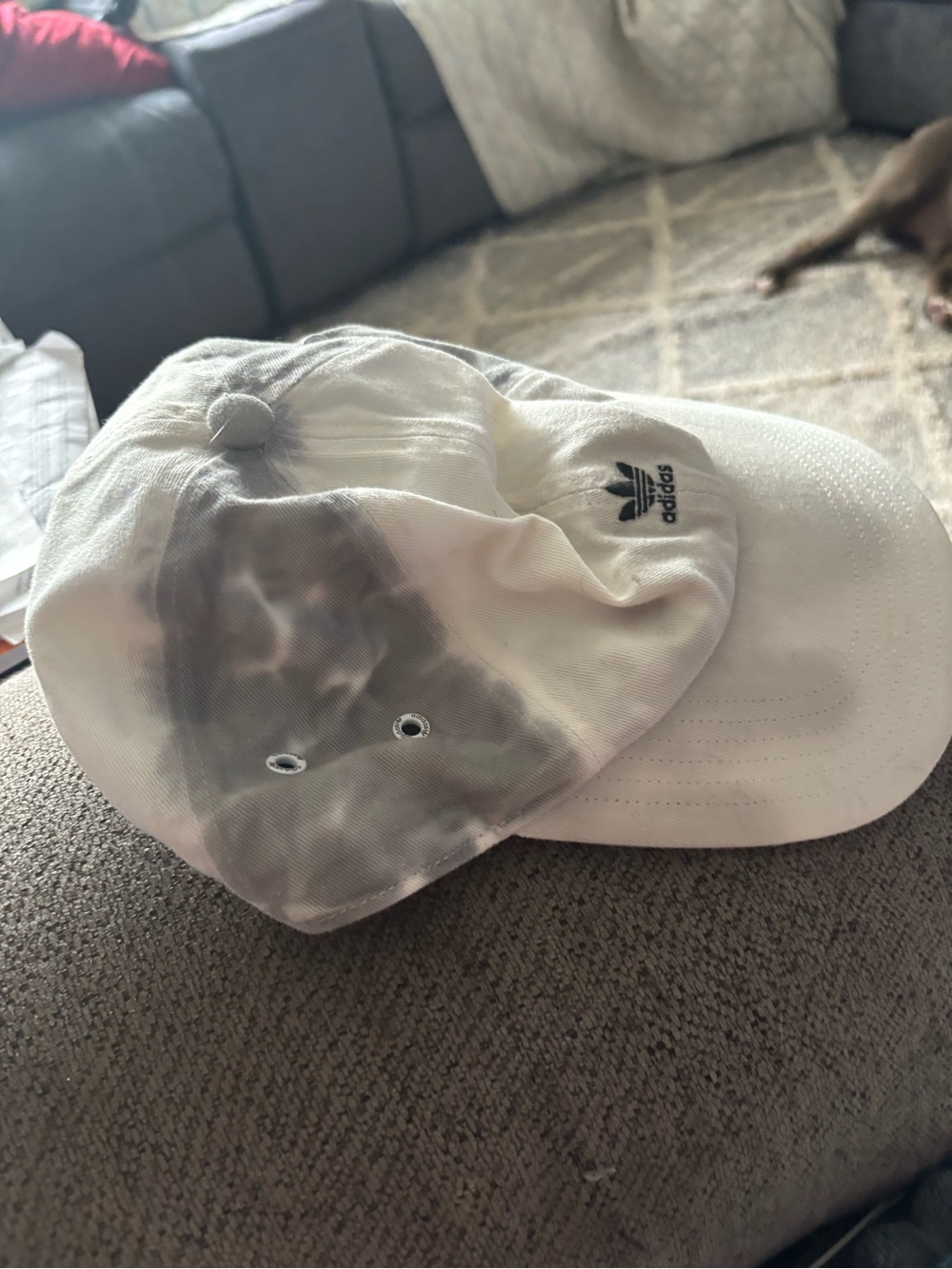 adidasWhite and Light Gray Trefoil Cap - Picture 3 of 3